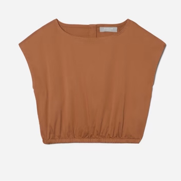 Everlane Tops - Pristine Everlane The Bubble Top Tawny Brown Organic Cotton Size XXS